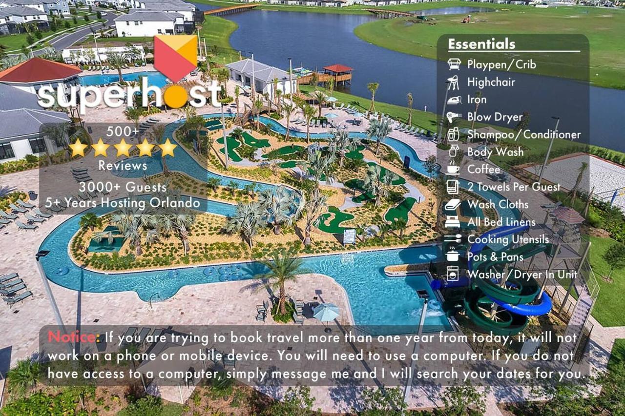 H - New 2 Bedroom Condo - 5 Miles To Disney - Free Water Park Kissimmee Exteriör bild